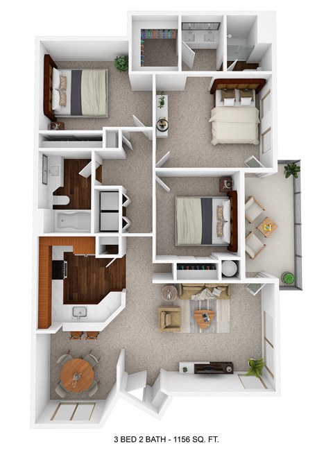 3-bed-2-bath-1156-sq-ft at Renaissance Apartment Homes, Santa Rosa, CA 95404  